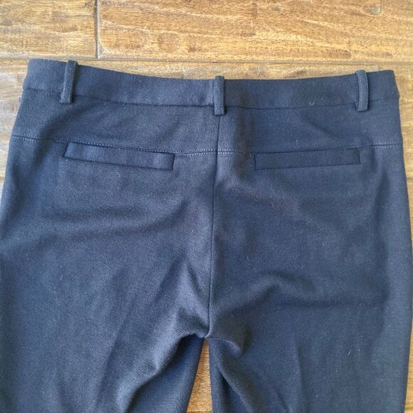 Tory Burch Beverly Pants Women's 10 Navy Blue Wool Blend Knit Classic Workwear - Picture 7 of 9